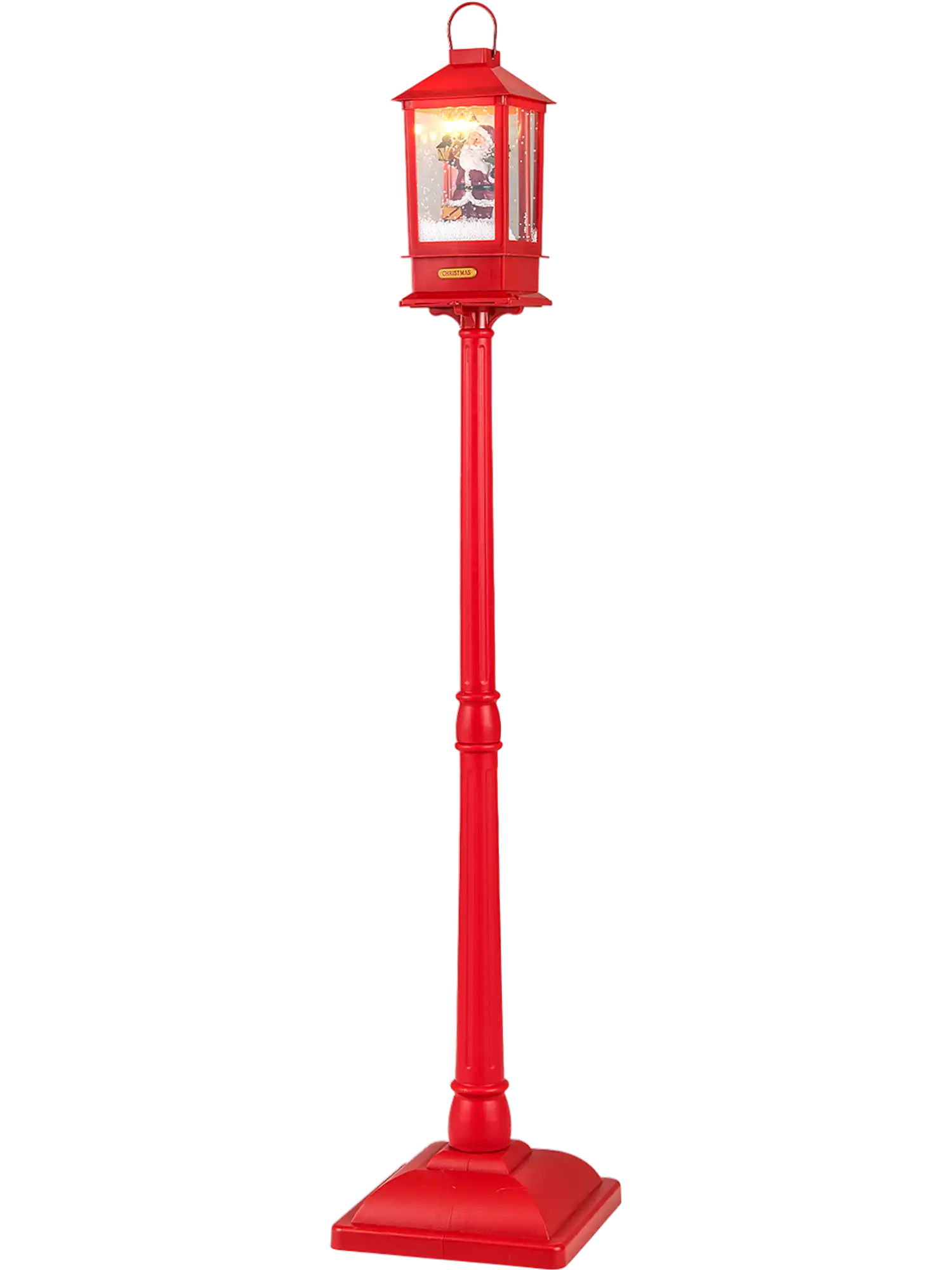 Costway Christmas Musical Street Lamp Post Detachable Snow Globe Lantern 61