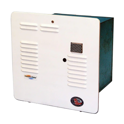 Precision Temp RV-550-EC 55000 BTU Off Grid 12V Liquid Propane Tankless Water Heater Wall Vented White Aluminum New