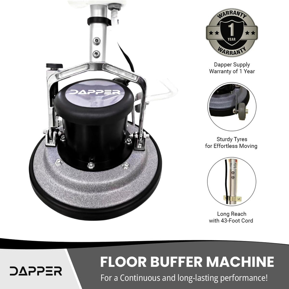 Dapper Supply Floor Buffer 13" Multi-Purpose Machine with Scouring Pads New