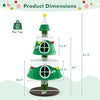 Cat Christmas tree tower with 2 large condos, plush star toy, and colorful decorations, perfect for indoor kittens.