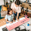 61-Key Foldable Piano Keyboard Full-size Electronic Keyboard with MIDI and Split Function-Pink - Gallery View 1 of 11