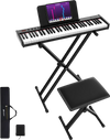 61-Key Portable Electronic Keyboard Piano Complete Digital Piano Set with Stand and Stool