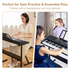 61-key portable electronic keyboard with stand and stool, perfect for solo practice and ensemble play, includes.