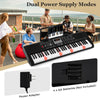 61-key portable keyboard in black with dual power supply, ideal for beginners, featuring 200 rhythms and tones.