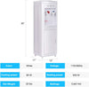 5-gallon hot and cold water cooler dispenser in white with child safety lock, perfect for home and office use.