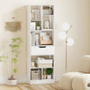 61inch Tall Freestanding Bookcase with Drawer 8-Cube Storage Organizer-White - Gallery View 1 of 10