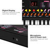 54-key kids electronic music piano with digital display, microphone jack, and recording functions for learning and fun.