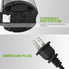 Bottom view of the 2 Speed Electric Juice Press showing the American plug and overheat protector for safe operation.
