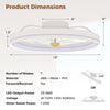 19-inch low-profile ceiling fan with adjustable LED, 6 speeds, and reversible blades for rooms up to 215 sq.ft.