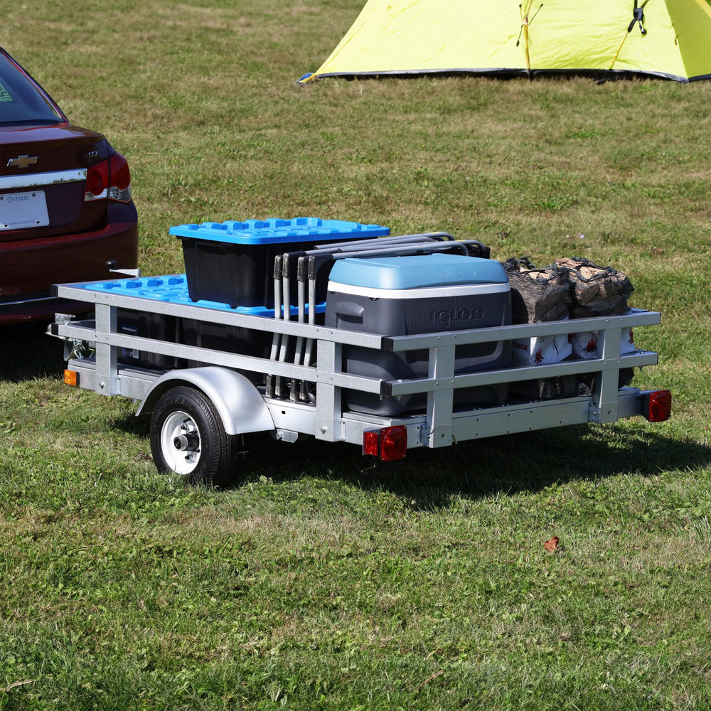 Stirling Kit Trailer 4 x 6 ft. 735 lb. Capacity with Side Rails and Plank Floor New