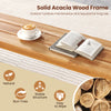 Backless 63-inch acacia wood patio bench with a smooth, splinter-free surface, ideal for outdoor seating and easy.