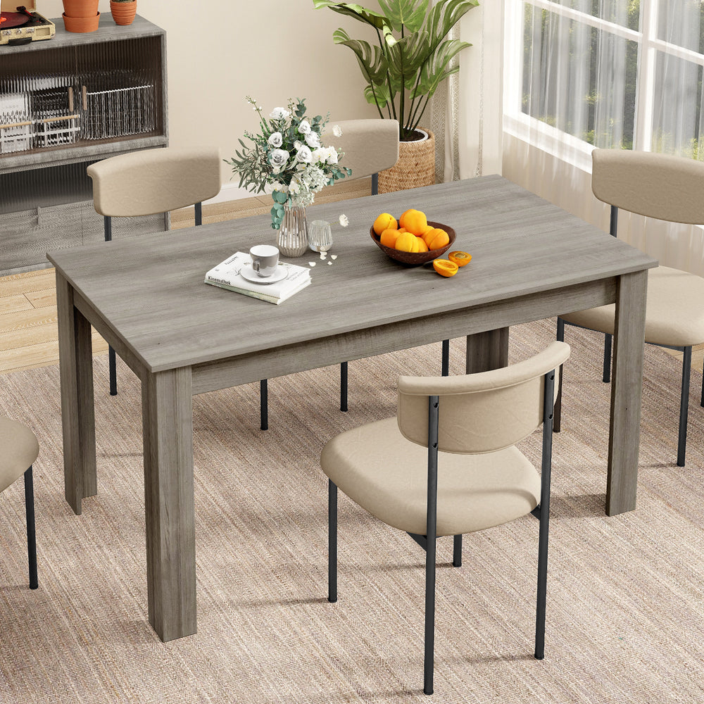 63 Inch Rectangular Modern Dining Kitchen Table-Light Gray - Gallery View 1 of 16