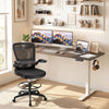 63 x 24 Inch Height Adjustable Sit Stand Computer Desk with 3 Memory Presets-Grey - Gallery View 1 of 11