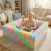 Colorful building blocks set for toddlers, featuring 64 pieces for creative play and safe, smooth edges. Ideal for.