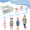 64 pcs building blocks in mild colors for toddlers, promoting creativity and fine motor skills through easy assembly.