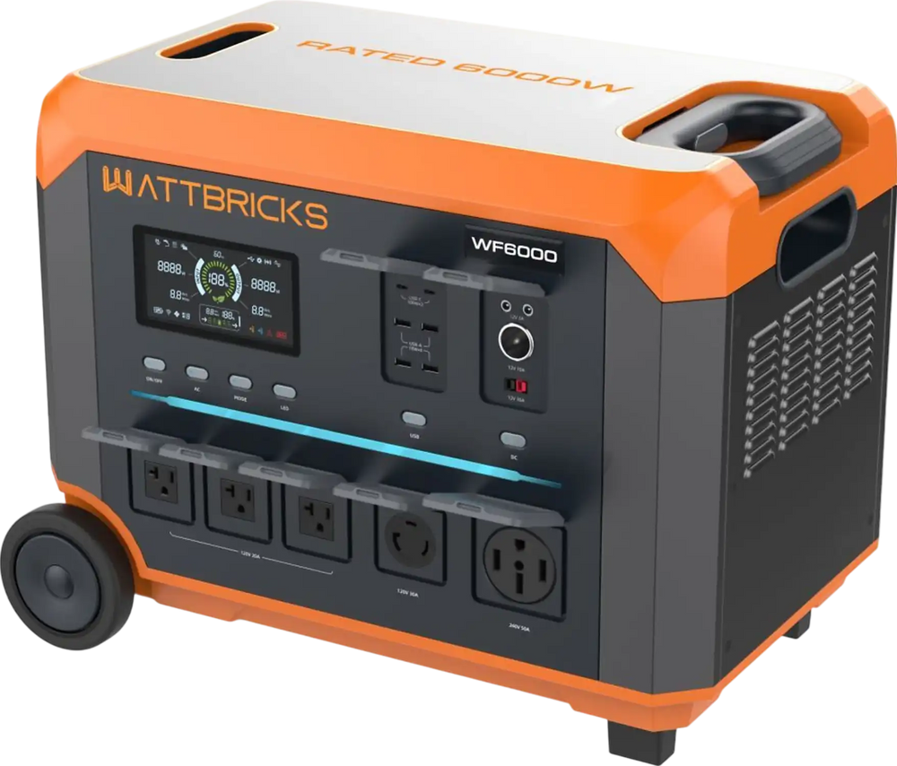 WattBricks WF6000 Portable Power Station Solar Generator 6000W Dual Ph –  FactoryPure