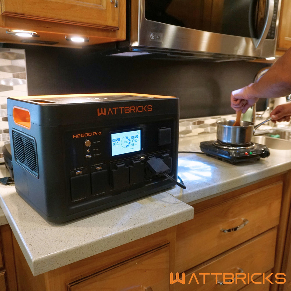 WattBricks H2500Pro Portable Power Station Solar Generator 2500W 2048Wh New
