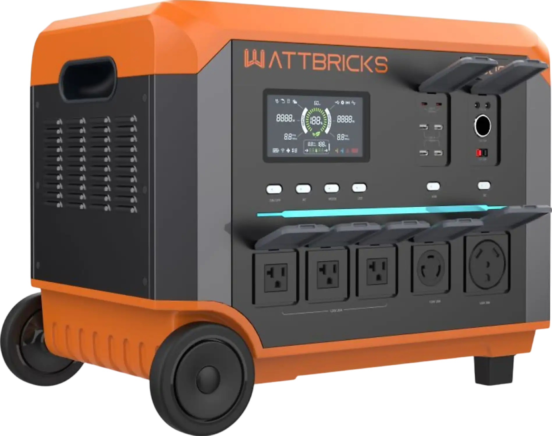 WattBricks WF3600 Portable Power Station Solar Generator 3600W 3060Wh New