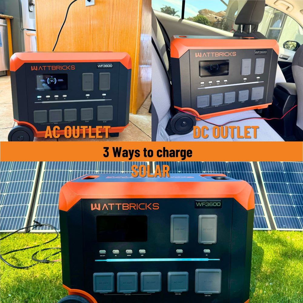 WattBricks WF3600 Portable Power Station Solar Generator 3600W 3060Wh New