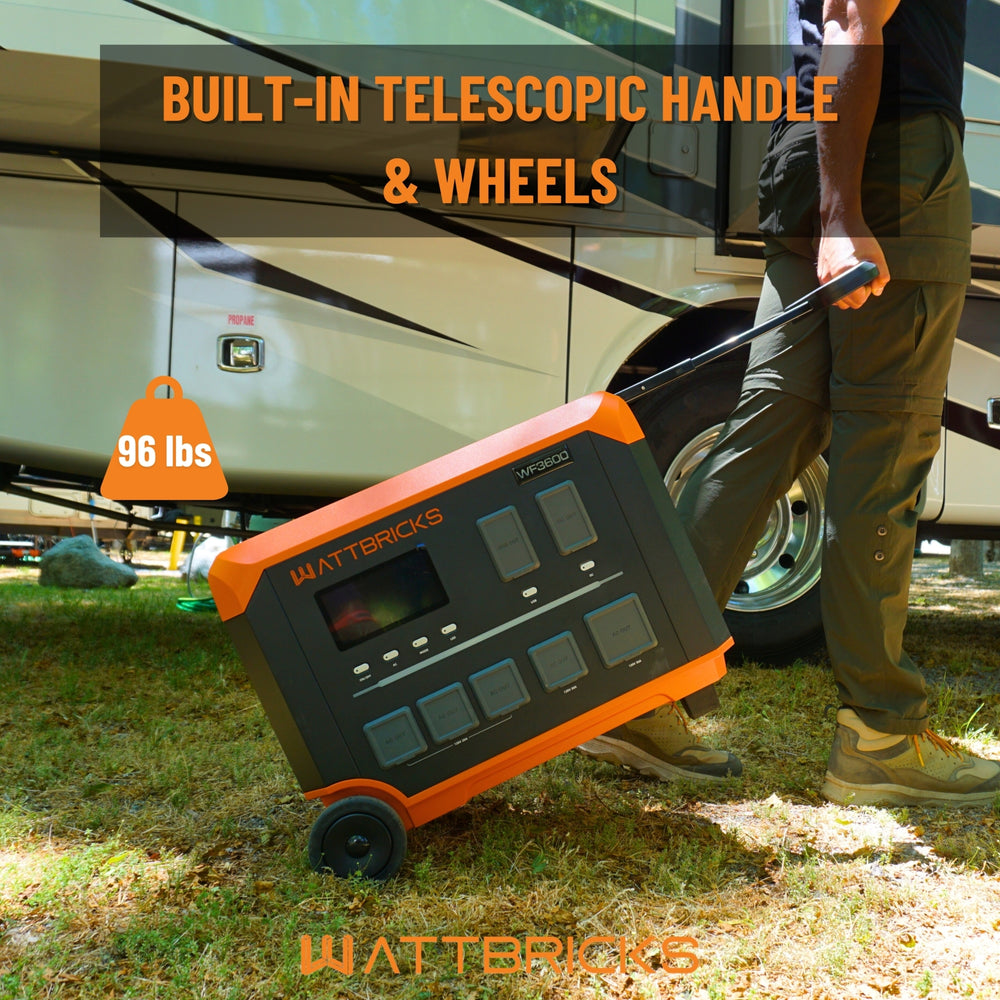 WattBricks WF3600 Portable Power Station Solar Generator 3600W 3060Wh New