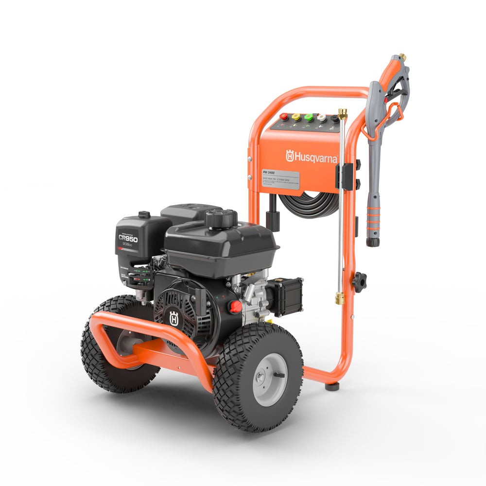 Husqvarna 022016 Gas Pressure Washer Triplex Pump 3400 PSI 2.5 GPM Bri ...