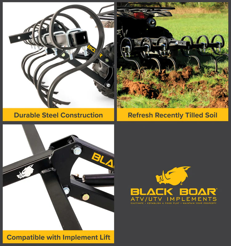 Black Boar 66007 ATV Cultivator S-Tine Implement New