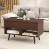 31.5 Inch Lift-Top Coffee Table with Hidden Storage and 2 Open Shelves-Broen - Gallery View 1 of 9