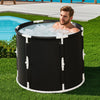 Foldable 66 Gal ice bath tub with lid, featuring thick sidewalls and supportive rods, ideal for muscle recovery.