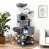 66 Inch Tall Cat Tree Multi-Level Cat Tower with 2 Condos Sisal Scratching Posts-Dark Gray - Gallery View 1 of 10