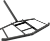 Driveway drag tow behind landscape leveling rake in black, made from powder-coated metal, designed for UTVs and ATVs.
