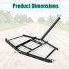 Driveway drag tow behind landscape leveling rake dimensions, 66" wide, made from powder-coated metal for durability.