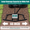 66" wide driveway drag tow behind landscape leveling rake with 80 lbs capacity, designed for efficient soil leveling.