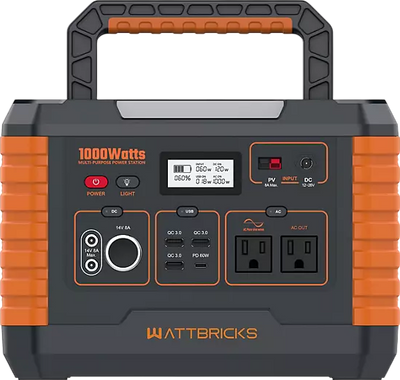 WattBricks MP1000 Portable Power Station Solar Generator 1000W 999Wh New