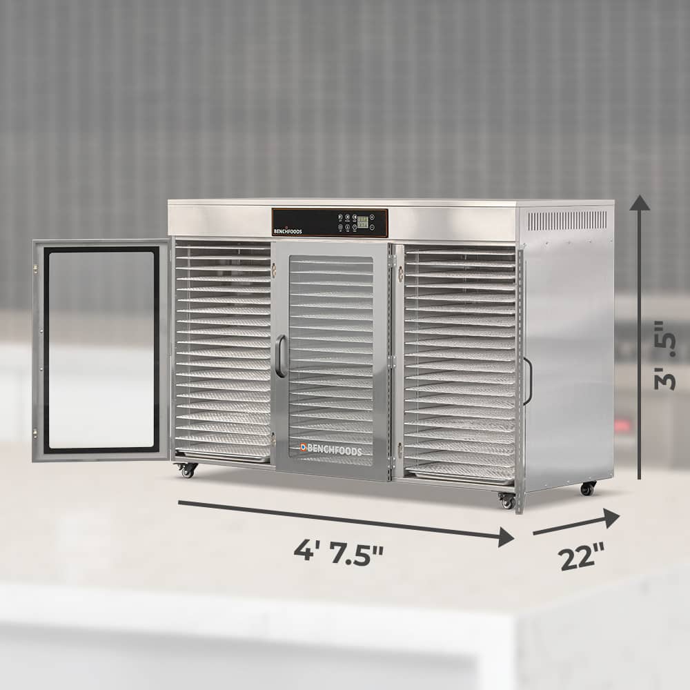 BenchFoods Commercial Dehydrator Horizontal Digital 3-Zone 60 Tray 4500W New