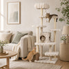 67 Inch Multi-level Cat Tree with Large Cat Condo and Padded Perch-Beige - Gallery View 1 of 10