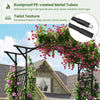 Garden arch trellis made of rustproof PE-coated metal tubes, designed for climbing plants and easy setup in any garden.