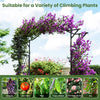 Garden arch trellis for climbing plants, made of weather-resistant metal, ideal for weddings and garden entrances.