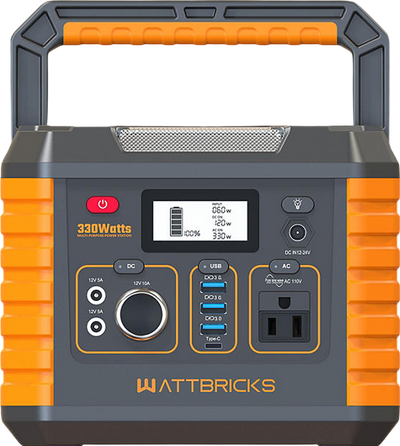 WattBricks MP330 Portable Power Station Solar Generator 330W 288Wh New