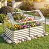 68 x 33 x 21 Inch Galvanized Raised Garden Bed with Cover-Silver - Gallery View 1 of 10