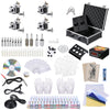 Yescom Tattoo Machine Kit 4 Guns w/ LCD Power Supply 54 Color Inks & Case New