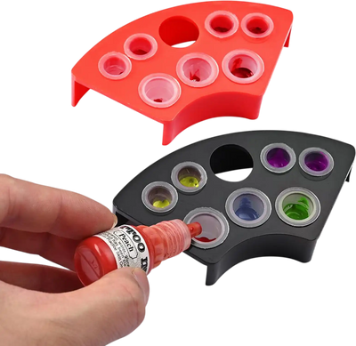 Yescom Tattoo Ink Cup Holder 2ct/Pack Red and Black New