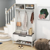 69 Inches Tall Hall Tree 4-in-1 Coat Rack with Seat Cushion and Shoe Storage-White - Gallery View 1 of 10