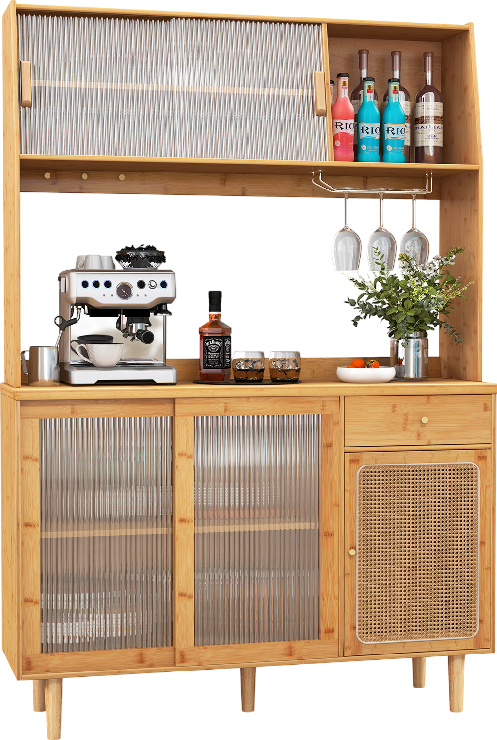 Costway Wine Bar Kitchen Cabinet 69