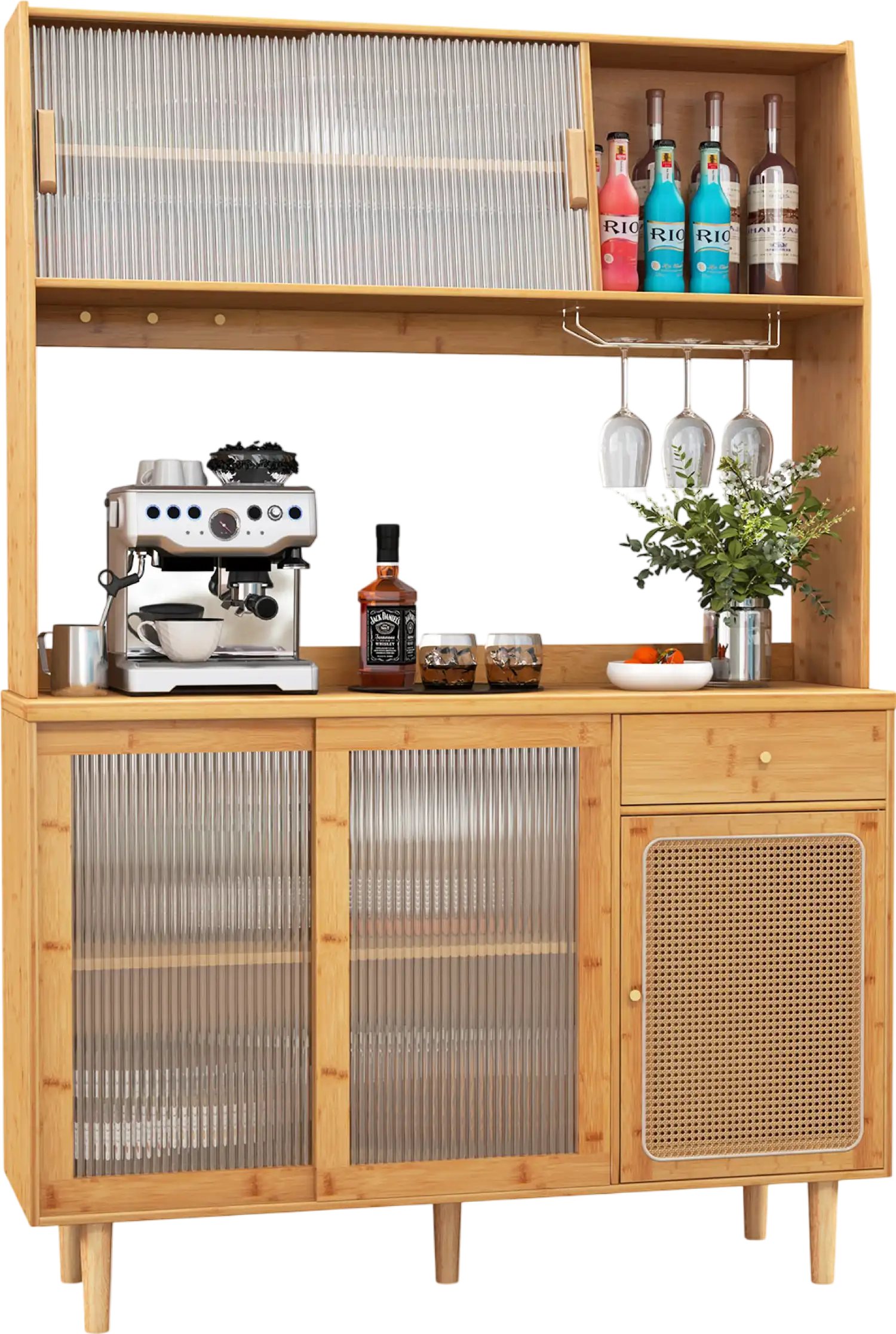Costway Wine Bar Kitchen Cabinet 69