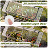 Double-layer door with ventilated mesh screen for the 69 x 33 x 12 inch galvanized raised garden bed, ideal for plant.
