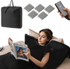Portable full-body personal sauna in black with armholes, controller, and 5 disposable wraps for home relaxation.