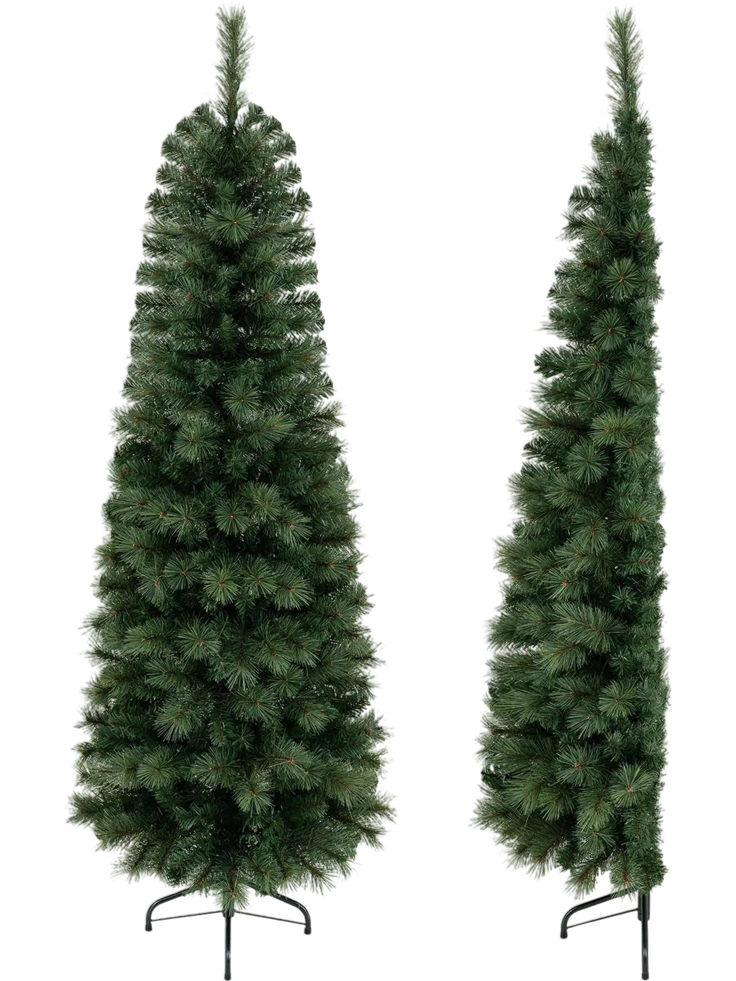 Costway Pre-Lit Half Artificial Christmas Tree Warm White LED 6/7' 49599614 New
