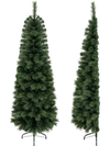 Half-shaped 6/7FT pre-lit artificial Christmas tree features 150 warm white LED lights, ideal for festive decor in tight spaces.