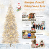 6 ft pre-lit artificial silver tinsel Christmas tree with 790 branch tips, perfect for small spaces and festive decor.