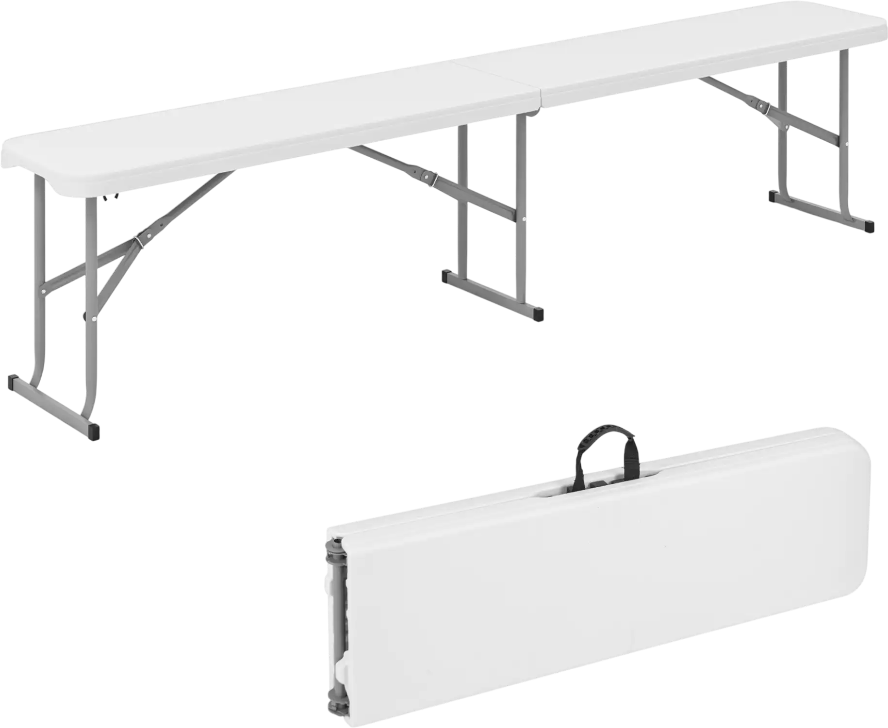 Costway 6' Plastic Folding Bench Picnic Camping Dining Seat w/ Carrying Handle 58214796 New